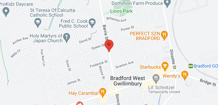 map of #103 -128 BARRIE ST